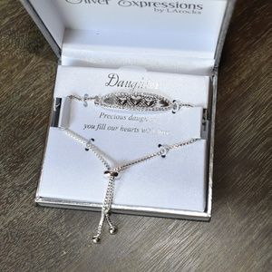 NEW! Silver Daughter Heart Bracelet